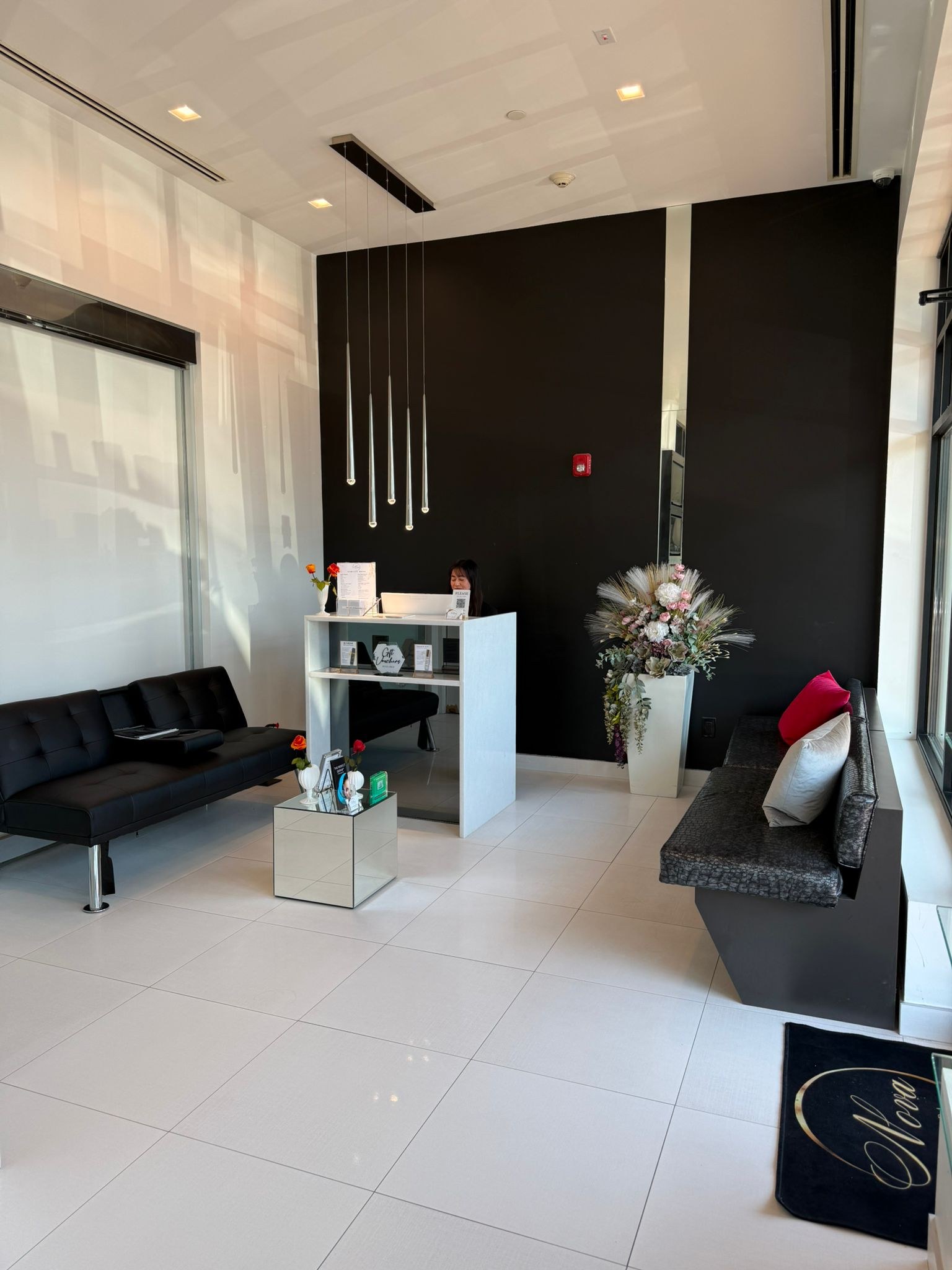 Nova Med Spa reception and waiting area in Plainview NY